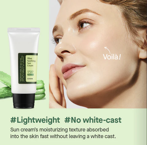 Cosrx Aloe Soothing Sun Cream SPF 50+ PA+++ - 50ml 3 Cosrx Aloe Soothing Sun Cream SPF 50+ PA+++ - 50ml - Image 3
