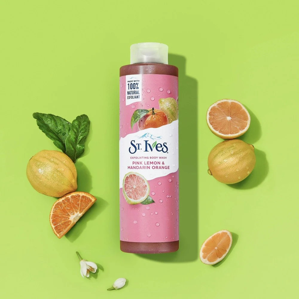 St.Ives Exfoliating Body Wash Pink Lemon & Mandarin Orange - 650ml 4 St.Ives Exfoliating Body Wash Pink Lemon & Mandarin Orange - 650ml - Image 4
