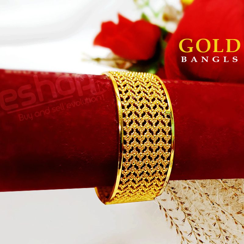 Gold Plated Beautiful Lock Bangle for Women