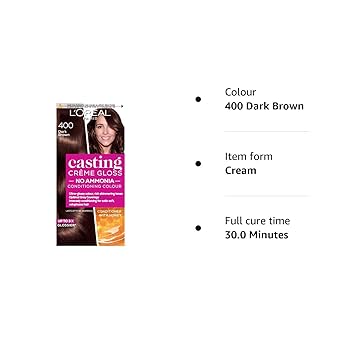 Loreal Casting Cream Gloss Hair Color - Braz Brown 400 2 Loreal Casting Cream Gloss Hair Color - Braz Brown 400 - Image 2