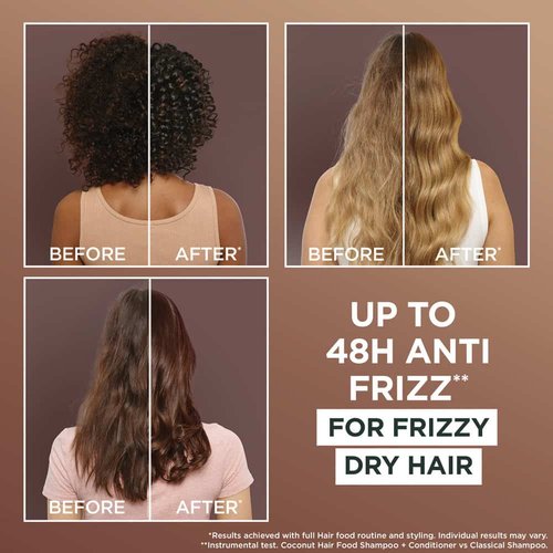 Garnier Ultimate Blends Smoothing Coconut Hair Food Shampoo - 350ml 5 Garnier Ultimate Blends Smoothing Coconut Hair Food Shampoo - 350ml - Image 5