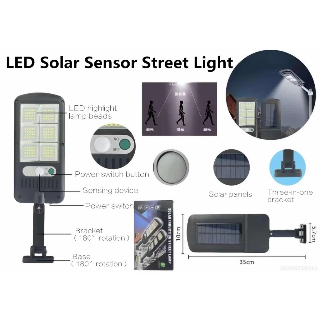 LED Solar Street Light Sensor Power Motion Sensor Lamp 5 LED Solar Street Light Sensor Power Motion Sensor Lamp - Image 5