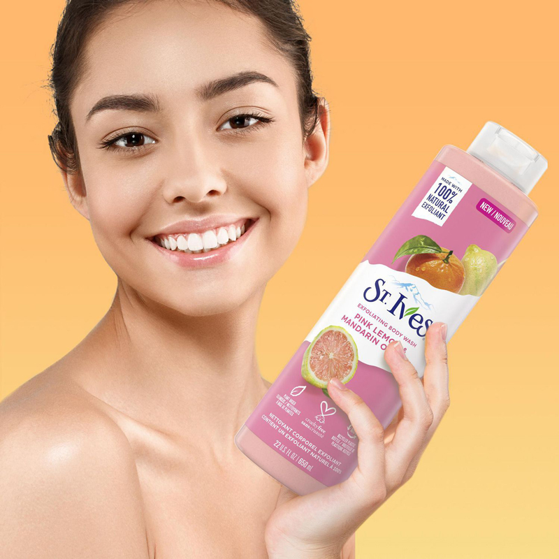 St.Ives Exfoliating Body Wash Pink Lemon & Mandarin Orange - 650ml 3 St.Ives Exfoliating Body Wash Pink Lemon & Mandarin Orange - 650ml - Image 3