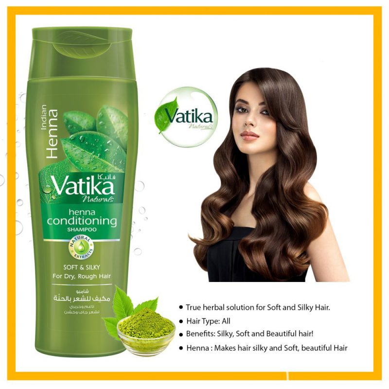 New Vatika Indian Henna Hair Conditioning Shampoo Soft & Silky 400ml