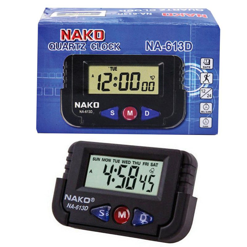 Vehicle Dashboard / Desk Alarm and Stopwatch with Flexible Mini Digital Clock