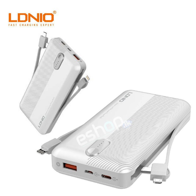 LDNIO 10000 mAh Turbo Power Bank- Portable for travel, business & leisure- Black/Red